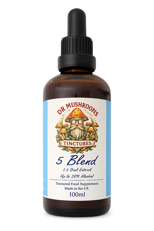 5 Mushroom Blend Tincture 100ml XL - The Ultimate Mushroom Defence Stack