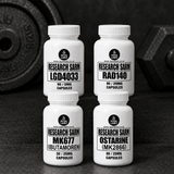 Ripped Labz Advanced Muscle Stack product image with four bottles